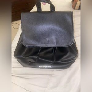 Victoria secret faux leather drawstring backpack